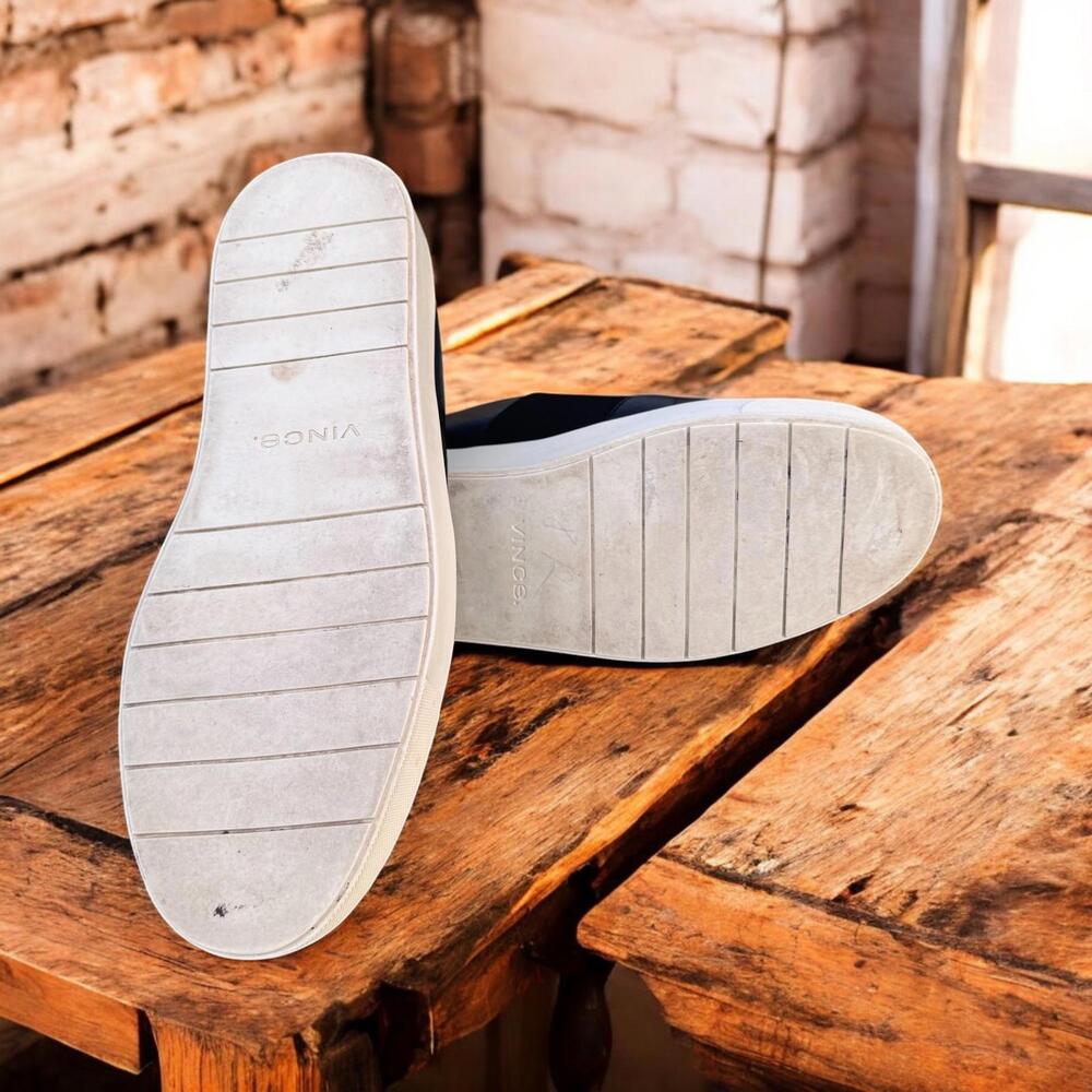 Vince Corbin Slip-On‎ Sneaker - Size 6.5 Women's Leather Black - Picture 8 of 8